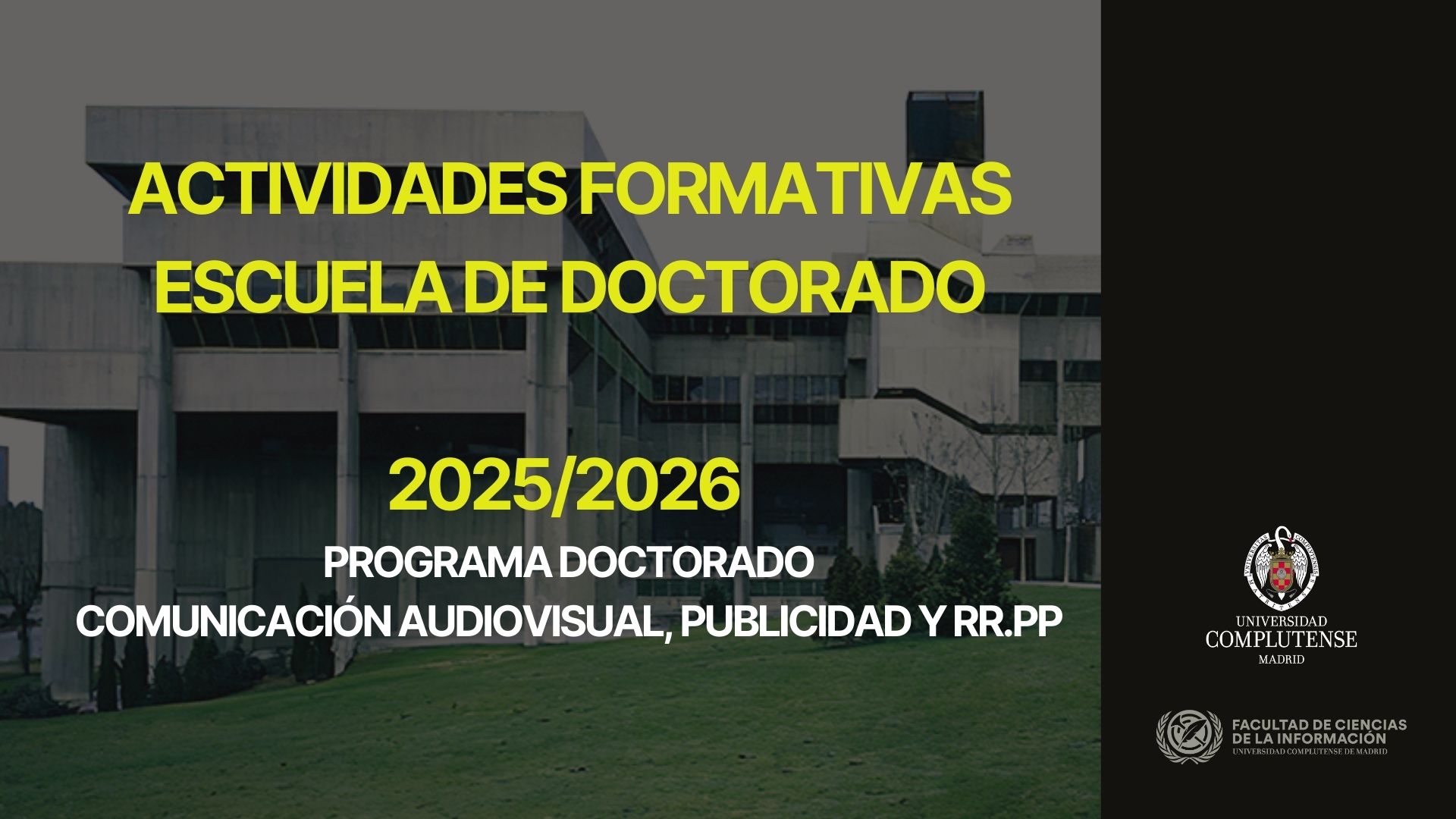 Cursos de Formación Escuela de Doctorado
